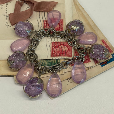 Silver and Purple Charm Bracelet Bloomers and Frocks